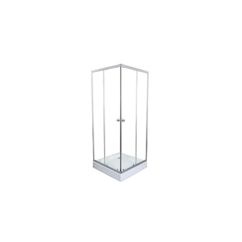 Cabina dus Sanotechnik, patrata, sticla 4 mm, 80 x 80 x 193 cm