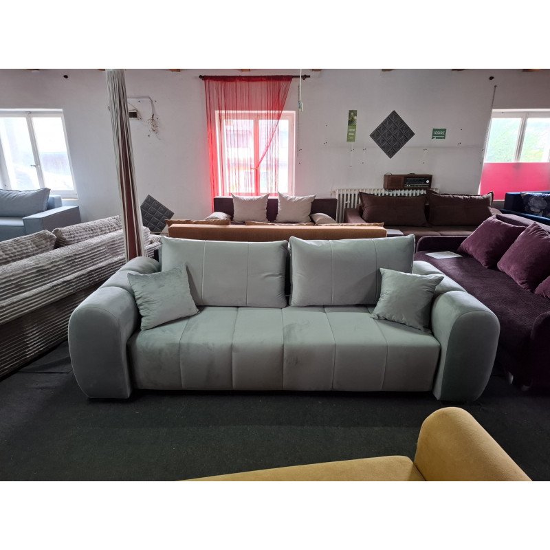 Canapea Extensibilă Mare Gri Deschis