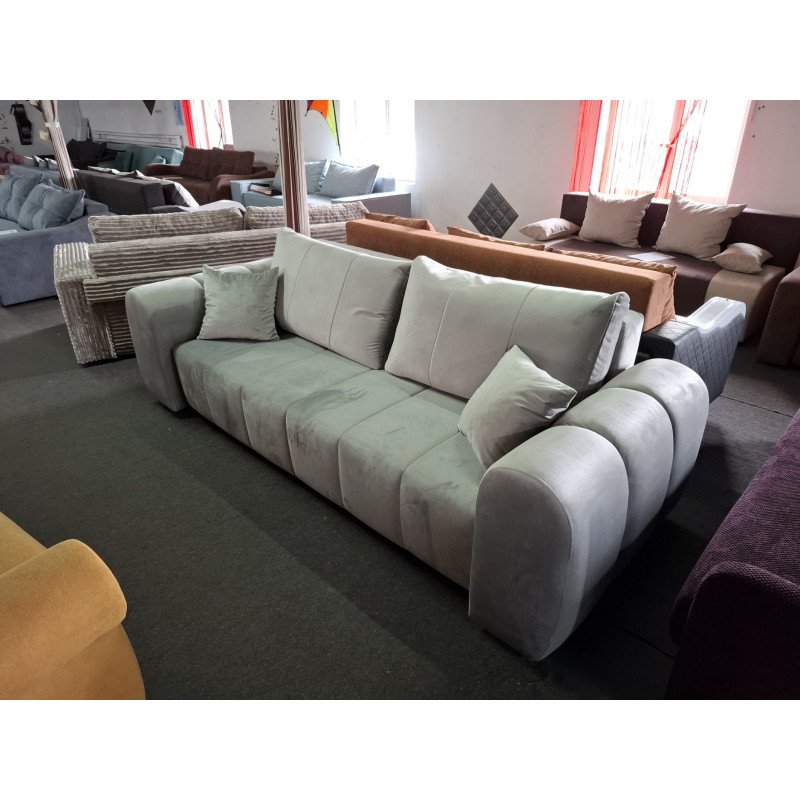 Canapea Extensibilă Mare Gri Deschis