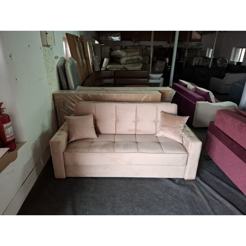 Canapea Extensibilă Tip Pat Crem-Cafeniu