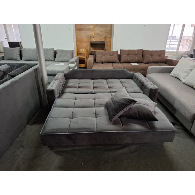 Canapea Extensibilă Tip Pat Gri Antracit